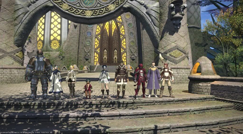 Last day of FFXIV beta 3 SOLA Group picture