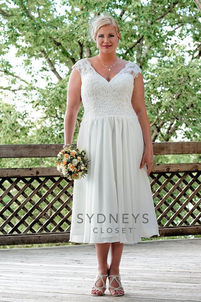 Sydney's Closet Women's Plus Size Hugs and Kisses Bridal Gown