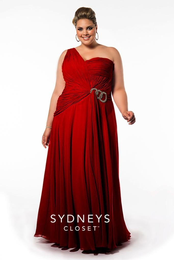 Sydney's Closet Women's Plus Size Red Carpet Evening Gown