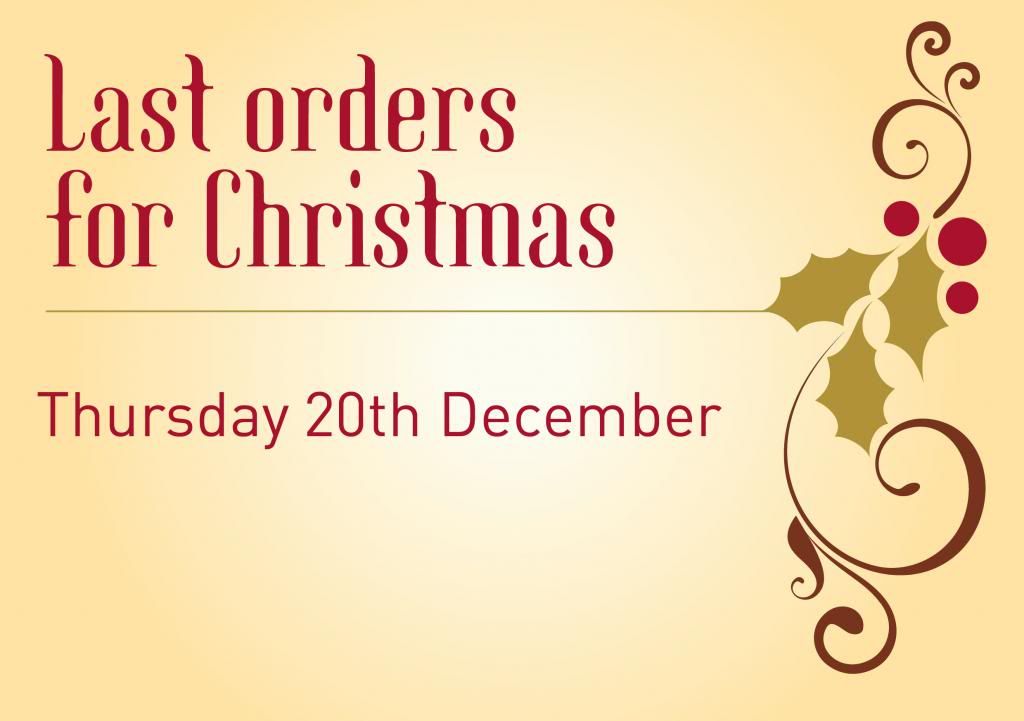 Order before Thursday 20th December for Christmas Delivery