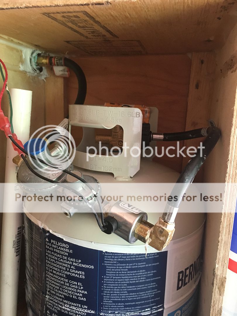 mounting copper propane tubing